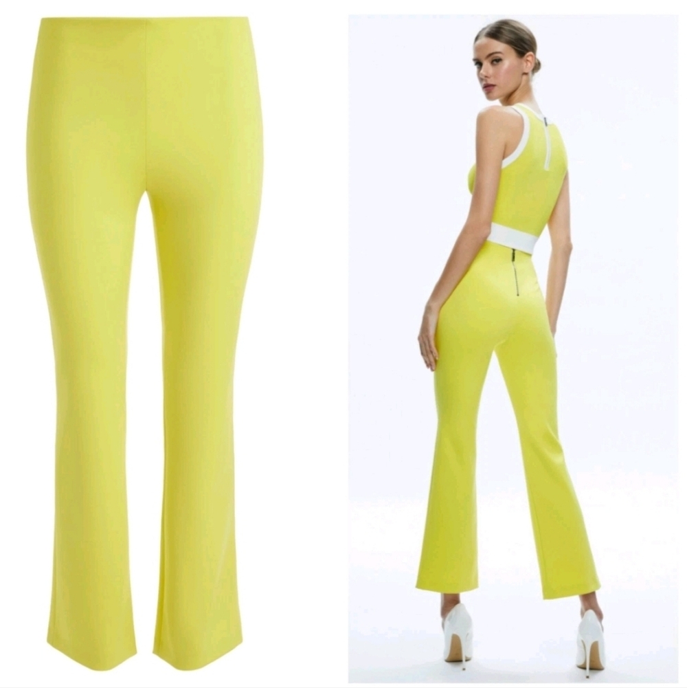 ALICE + OLIVIA RMP MID RISE BACK-ZIP BOOTCUT ANKLE PANT - Picture 2 of 16